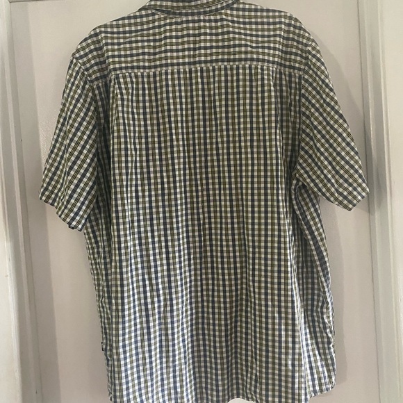 The North Face Men's Blue and yellow plaid Button Down Shirt - Picture 2 of 6